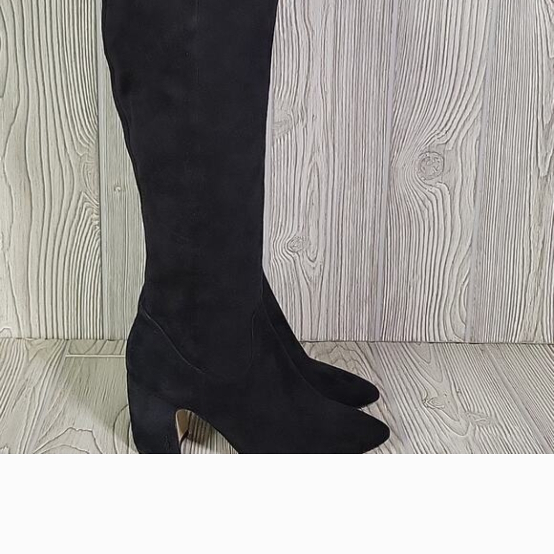 Sam Edelman Women's Black Suede Over-The-Knee Block Heel Boots Hai Size 8 — image 4 of 8